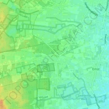 Mappa topografica Schaveren, altitudine, rilievo