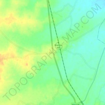Mappa topografica Bausi, altitudine, rilievo