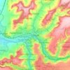 Mappa topografica Stroud, altitudine, rilievo
