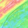 Mappa topografica Overton, altitudine, rilievo