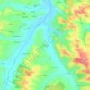 Mappa topografica A Arnaud, altitudine, rilievo