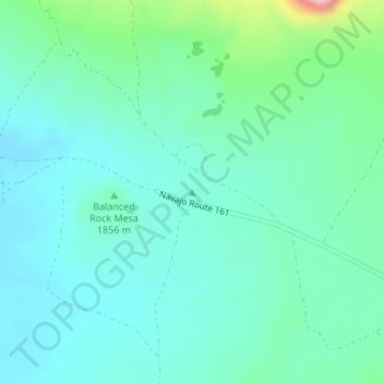 Mappa topografica Haystack Rock, altitudine, rilievo