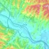 Mappa topografica 沙河子镇, altitudine, rilievo