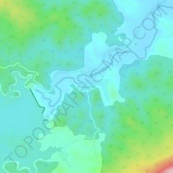 Mappa topografica Patgaon, altitudine, rilievo