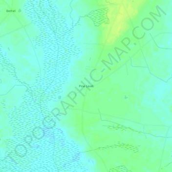 Mappa topografica Pine Level, altitudine, rilievo