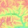 Mappa topografica 洛扎县, altitudine, rilievo