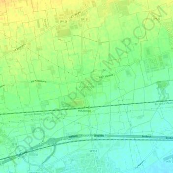 Mappa topografica Vidalengo, altitudine, rilievo