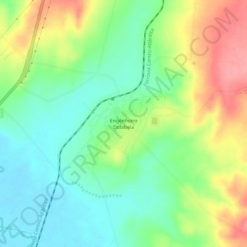 Mappa topografica Engenheiro Dolabela, altitudine, rilievo