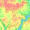 Mappa topografica Pennanguer Bihan, altitudine, rilievo