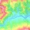 Mappa topografica Colombaia sul Secchia, altitudine, rilievo