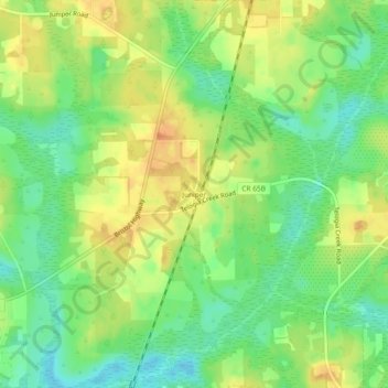 Mappa topografica Juniper, altitudine, rilievo