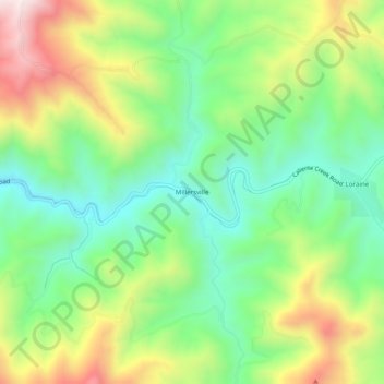 Mappa topografica Millersville, altitudine, rilievo
