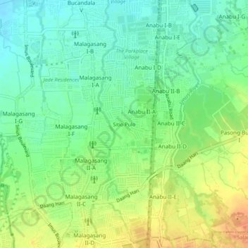 Mappa topografica Sitio Pulo, altitudine, rilievo