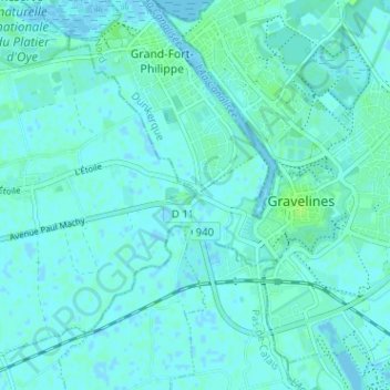 Mappa topografica Le Cochon Noir, altitudine, rilievo