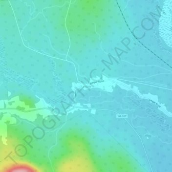 Mappa topografica Juniper, altitudine, rilievo