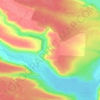 Mappa topografica Ciutura, altitudine, rilievo