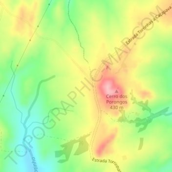 Mappa topografica Porongos, altitudine, rilievo