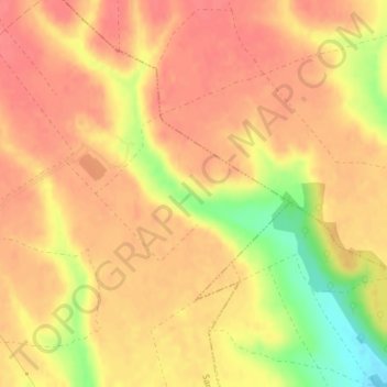 Mappa topografica Portugal, altitudine, rilievo