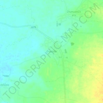 Mappa topografica Ban Bo Rang, altitudine, rilievo