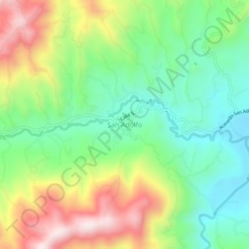 Mappa topografica San Adolfo, altitudine, rilievo
