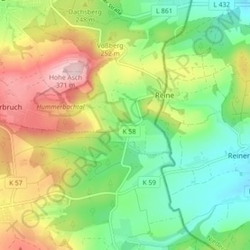 Mappa topografica Drostenhof, altitudine, rilievo