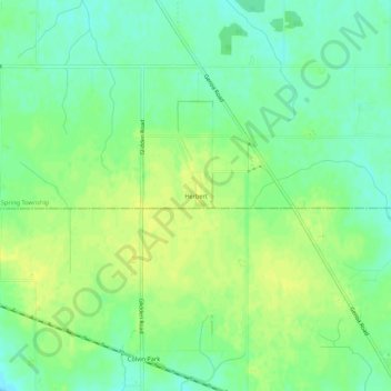 Mappa topografica Herbert, altitudine, rilievo