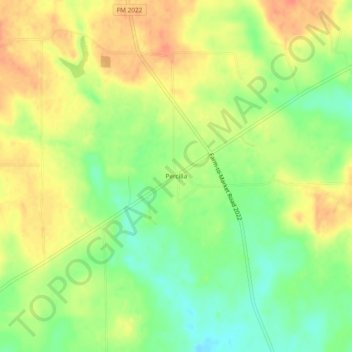 Mappa topografica Percilla, altitudine, rilievo