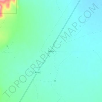 Mappa topografica Apache, altitudine, rilievo