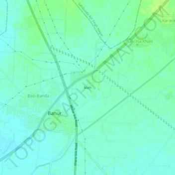 Mappa topografica Math, altitudine, rilievo