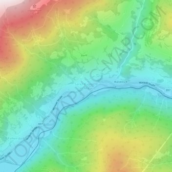 Mappa topografica Sankt Ruprecht ob Murau, altitudine, rilievo