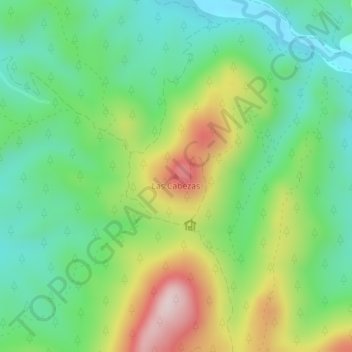 Mappa topografica Las Cabezas, altitudine, rilievo