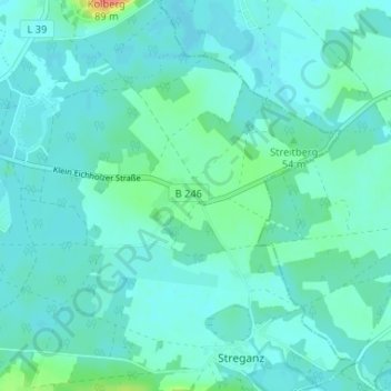 Mappa topografica Klein-Eichholz, altitudine, rilievo