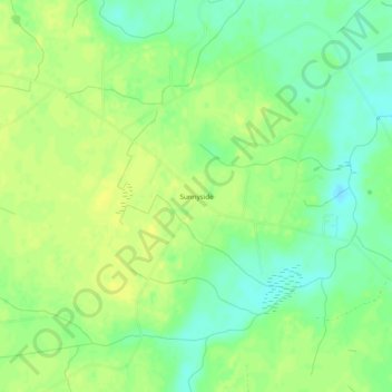 Mappa topografica Sunnyside, altitudine, rilievo