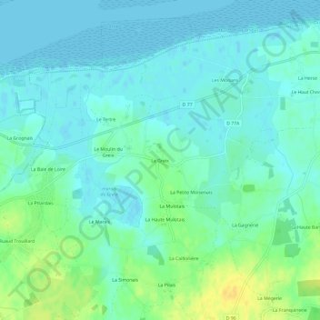 Mappa topografica Le Greix, altitudine, rilievo