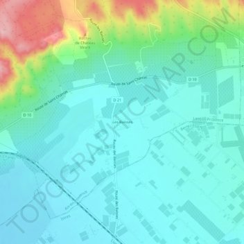 Mappa topografica Les Baïsses, altitudine, rilievo