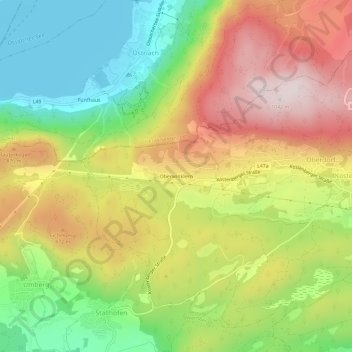 Mappa topografica Oberwinklern, altitudine, rilievo