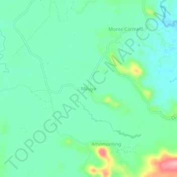 Mappa topografica Miluya, altitudine, rilievo