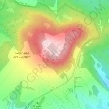 Mappa topografica Dolmar, altitudine, rilievo
