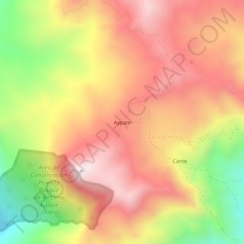Mappa topografica Aypate, altitudine, rilievo