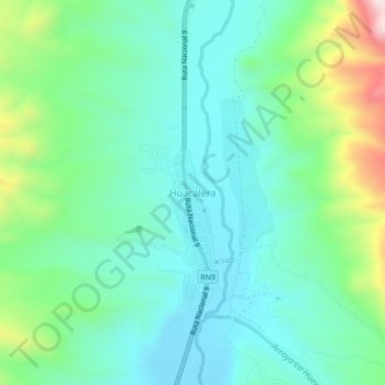 Mappa topografica Huacalera, altitudine, rilievo
