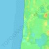 Mappa topografica Stella-Plage, altitudine, rilievo