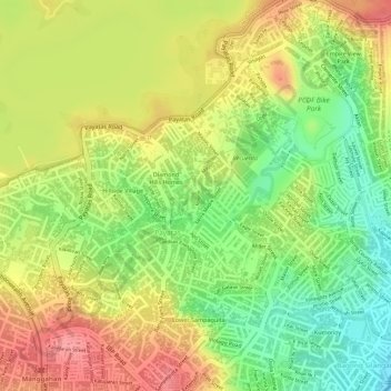 Mappa topografica Payatas B, altitudine, rilievo