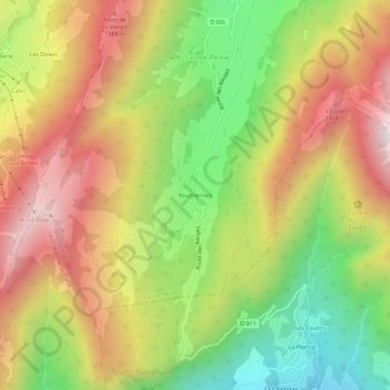 Mappa topografica Routhennes, altitudine, rilievo
