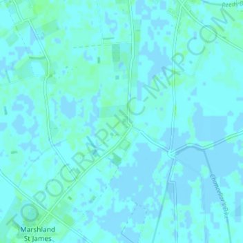 Mappa topografica St John's Fen End, altitudine, rilievo