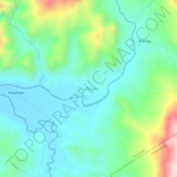 Mappa topografica Naibuan, altitudine, rilievo
