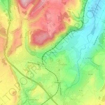 Mappa topografica Le Barril, altitudine, rilievo