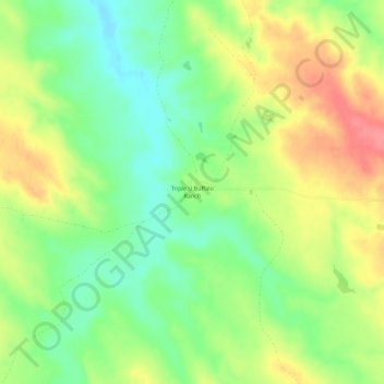 Mappa topografica Triple U Buffalo Ranch, altitudine, rilievo