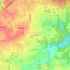 Mappa topografica New Burlington, altitudine, rilievo