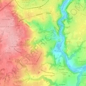 Mappa topografica L'Echapt, altitudine, rilievo
