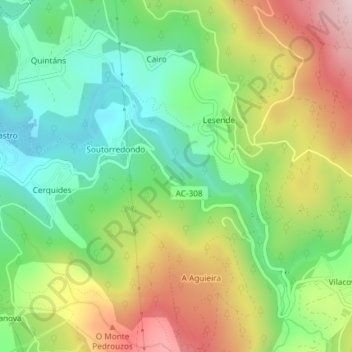 Mappa topografica Moural, altitudine, rilievo